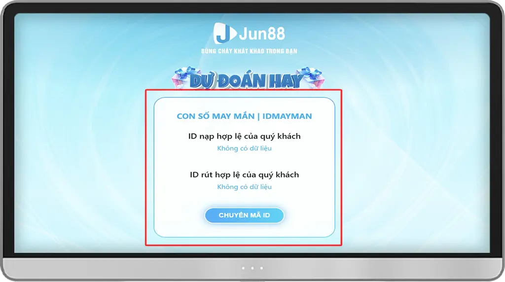 Bước 4: Hiển thị thông tin ID CỦA QUÝ KHÁCH